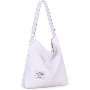 Women's Retro Large Size Canvas Shoulder Bag Hobo Crossbody Handbag Casual Tote